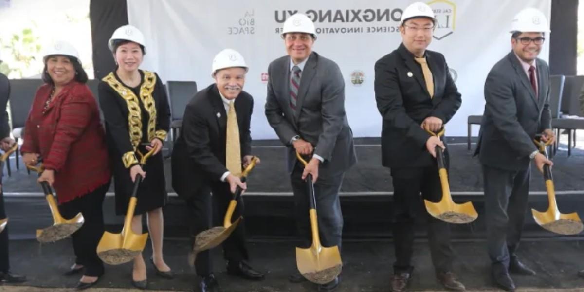 cal state la official in the groundbreaking biospace event