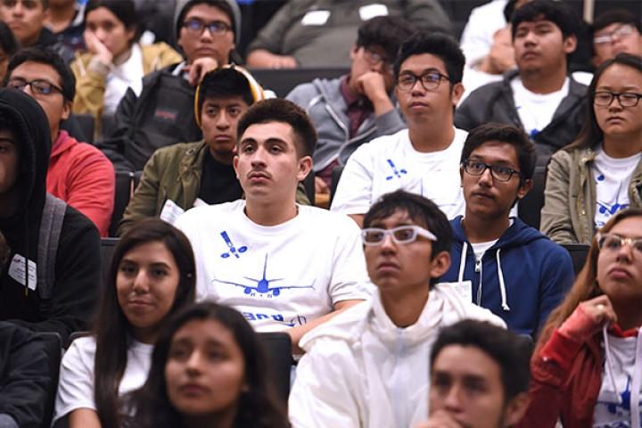 students seated in auditorium 