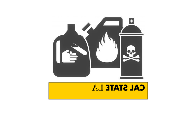 Hazardous Waste Bottles with the Cal State LA logo